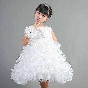 新年装儿童礼服蓬蓬裙花童公主裙女童舞蹈表演服装小主持婚纱鸟之语