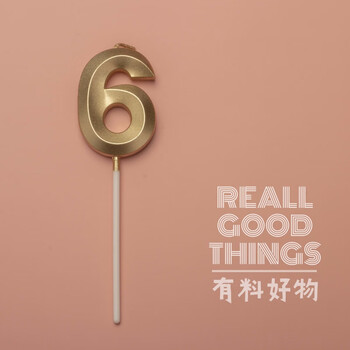 院数字生日蜡烛ins网红创意浪漫派对金银色蜡烛周岁蛋糕装饰金色数字6