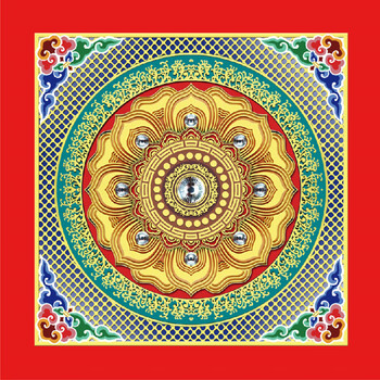 佛堂吊顶板材寺庙吊顶铝扣板天花扣板仿古建pvc彩绘藏式装修材料 红色