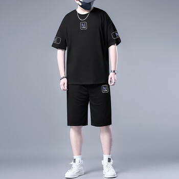 梵侈赫尔男士短袖大码恤加肥加大宽松显瘦体恤胖子男装全身搭配短裤