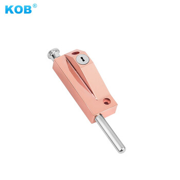 kob自动旋转门锁卫生间木门明装锁弹簧地落地插销锁玫瑰金钥匙款统开