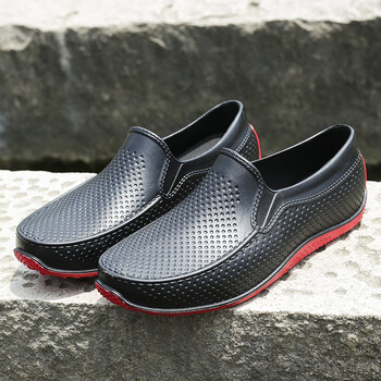 佰妮珂 轻便浅口防滑雨鞋男士 户外玩水低帮水鞋 夏季成人矮腰短筒