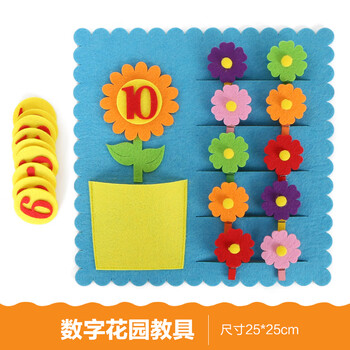 幼儿园小班数学区角活动自制学习蒙氏操作玩教具手工粘贴材料数字花园 图片价格品牌报价 京东
