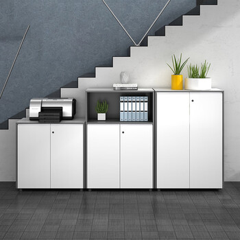 龙案文件柜木质矮柜办公室组合低柜打印机柜时尚资料柜储物柜颜色款式