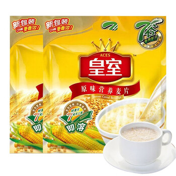 麦片 奶香味老包装早餐冲饮即食燕麦片 2袋装 营养小包装 皇室麦片