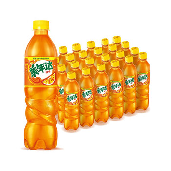 美年达可乐 mirinda 橙味 汽水碳酸饮料 500/600ml*24瓶 整箱装 新老