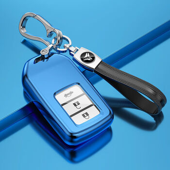 雅阁凌派冠道xrv缤智锋范汽车钥匙包扣壳蓝色时尚本田壳扣绳全包防摔