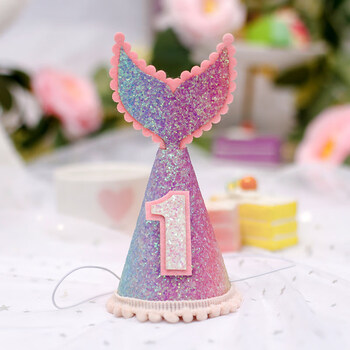 一周岁宝宝生日帽亲亮彩虹皇冠帽子派对创意用品拍照道具公主头饰彩虹