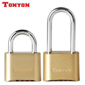 TONYON通用锁具密码锁 铜锁 密码挂锁 密码锁 门锁 K25002短梁长梁 K25002-F57长梁铜锁