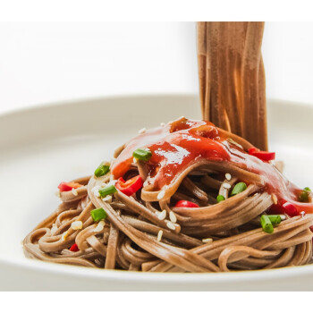 蕎麥麵麵條掛麵全麥純苦黑蕎芥麥粗糧精主食速食蕎麥麵200g6袋切件辣