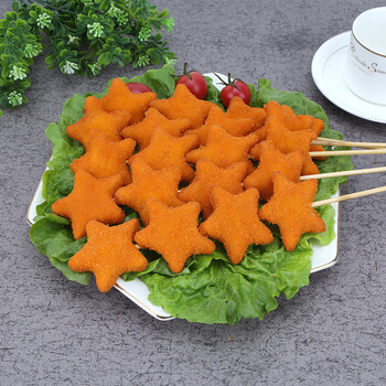 幸运星鸡块串五星鸡块串油炸半成品鸡肉烧烤小吃店美味家庭40串包