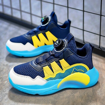 乔丹男童鞋运动鞋2023秋季新款儿童篮球鞋软底防滑旋转纽扣跑步鞋学生