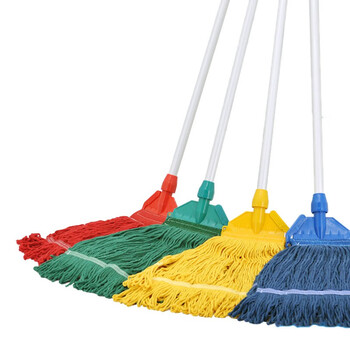 homeglen 棉线拖把四色蜡拖布下单备注颜色 (红,黄,绿,蓝色)可替换布