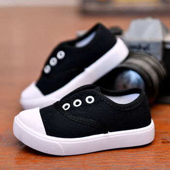 y2020春秋季儿童布鞋一脚蹬低帮男童帆布鞋女童单鞋小童透气宝宝鞋鸟