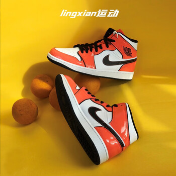 耐克男鞋nike air jordan aj1 mid耐克板鞋夏季二次元轻便小扣碎小