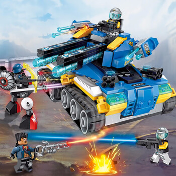 积木玩具兼容乐高城市儿童拼装玩具男孩军事科幻科技时代系列天启坦克
