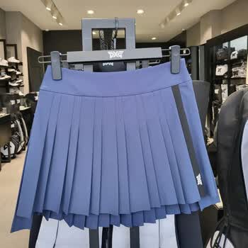 山头林村夏季新款高尔夫服装女装韩版女裙百褶裙户外休闲百搭防走光