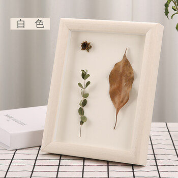 中空干花diy立体植物标本框实木相框摆台蝴蝶挂墙手工装饰框3白色8寸 内框15 2 3 摆挂含卡纸 图片价格品牌报价 京东