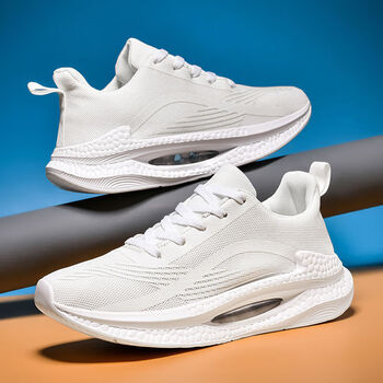 李宁马拉松长距离跑鞋秋季超轻气垫竞速减震跑步鞋男女学生运动鞋全白