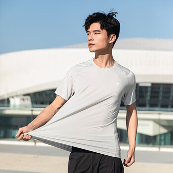 特步(xtep)特步短袖t恤男跑步运动2023夏季新款速干马拉松竞速网孔