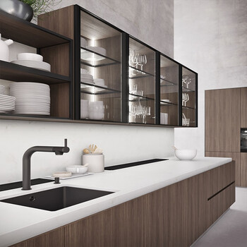 橱柜定制厨房整体定做现代简约开放式厨房家居定制 吊柜 1米