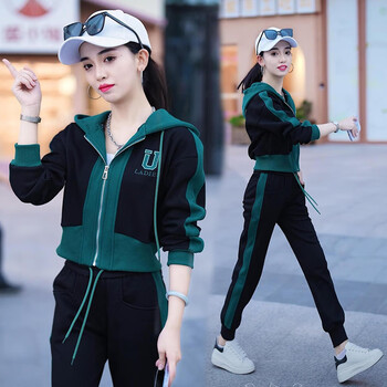 鸿星尔克卫衣套装女士2023春秋季新款运动服休闲时尚两件套洋气时髦