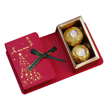 费列罗（Ferrero Rocher） 巧克力圣诞巧克力礼盒 圣诞节活动礼物 套餐2F 盒装 25g 店家代包/附标签