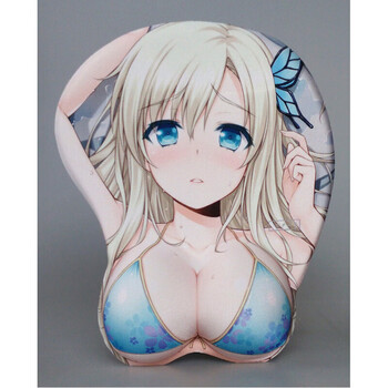 2019创意卡通动漫可爱3d美女大胸鼠标垫迷你设个性3d鼠标垫小号动漫