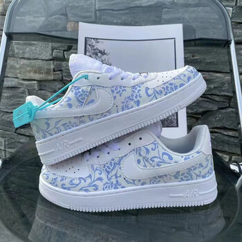 linikerb热感应空军一号热感应af1板鞋小白鞋男女低帮鞋子男nike 青花