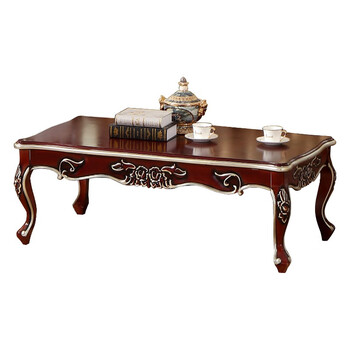 缦宛木茶几美式茶几欧式茶桌实木茶水柜小客厅组装家具法式古典描金