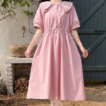 佰梦依少女微胖女孩高个子女生长裙连衣裙森女系学生高中生大学生抽带