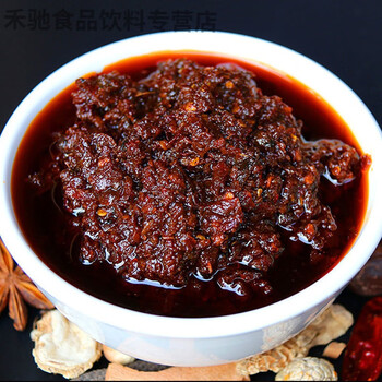 新疆炒米粉辣酱餐饮外卖食堂专用小包装100g复合辣椒酱100g5包家用