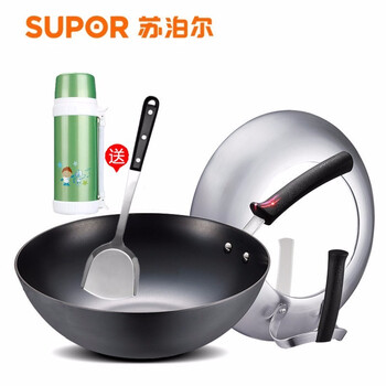 
                                                            苏泊尔（SUPOR） 升级款苏泊尔炒锅铁锅真不锈炒菜锅燃气电磁炉通用FC30Z1                