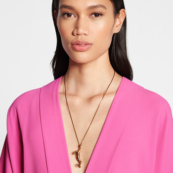 浪凡(lanvin)【成毅同款】新品男女同款豹猫简约项链 多色