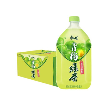 康師傅飲料冰紅茶1l*12瓶裝整箱1升大瓶綠茶茉莉蜜茶果味 青梅綠茶1l*