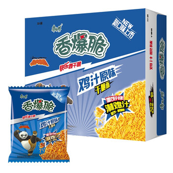 康师傅方便面鸡汁原味干脆面30袋干吃面袋面整箱装休闲零食