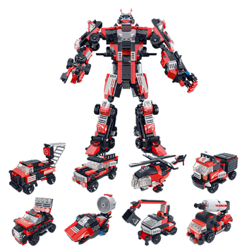 正版星钻积木乐高益智8拼装插拼机器人4和1合体恐龙变形机甲6-8-10岁