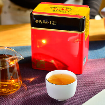 芬吉伴手礼系列云南红茶金毫有机滇红大叶种工夫红茶150g 150克