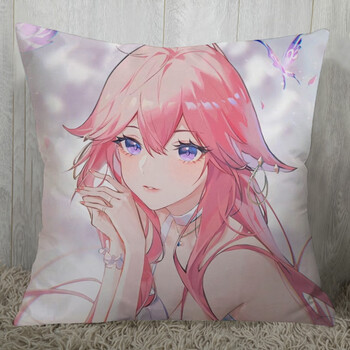 杰雅蒂原神申鹤周边抱枕胡桃甘雨优菈雷电将军二次元动漫女生毛绒靠垫