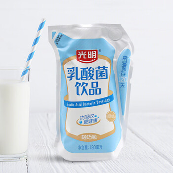 光明牛奶乳酸菌官方轻巧包风味发酵乳儿童早餐常温牛奶饮品 原味整箱