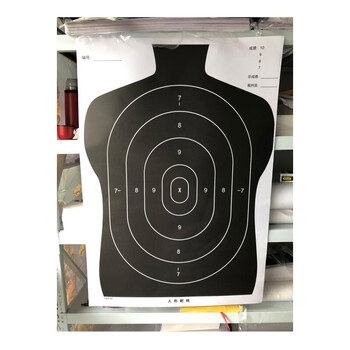 信必睿ppc靶纸 黑色半身靶纸 人形靶纸 双胶纸  ppc速射靶纸