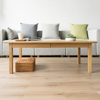 即所有简约白橡木黑胡桃纯实木日本北欧日式无印极简茶几桌子 白橡木