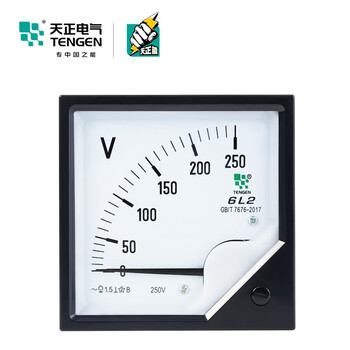 tengen天正电气6l2-v电压表安装式仪表板表450v 500v动力柜交流指针表