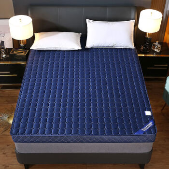 高品质加厚床垫软垫家用睡垫米床垫子出租房宿舍单双人褥子蓝色65cm