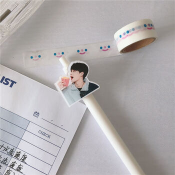 时代少年团宋亚轩马嘉祺周边真人版按动式头签字笔毕业季 张真源-白杆