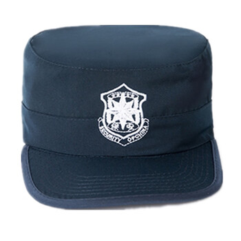 保安执勤帽男大檐帽安防作训帽安保执勤巡逻帽子夏季 墨绿刺绣徽帽子