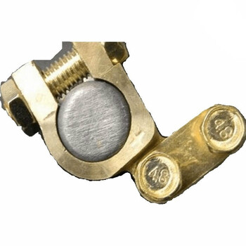 卡扣连接头装头接头电池线接线柱头卡子 纯铜材料标准桩头正极一个