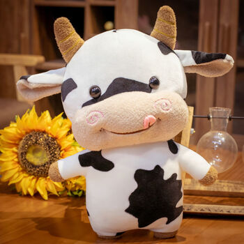 迪士尼disney毛绒玩具牛牛年吉祥物可爱奶牛公仔小牛毛绒玩具生肖玩偶
