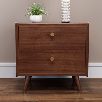 喜逸xiyi全实木床头柜简约现代床边柜家用收纳柜北欧原木创意胡桃木储