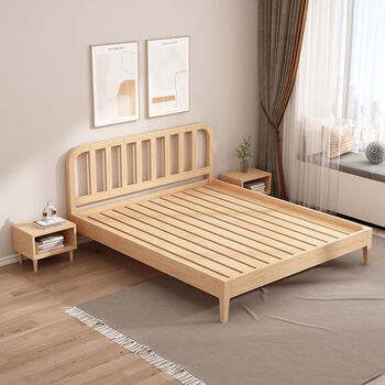 8米单人松木床 原木裸床包安装 1000mm*2000mm x 框架结构